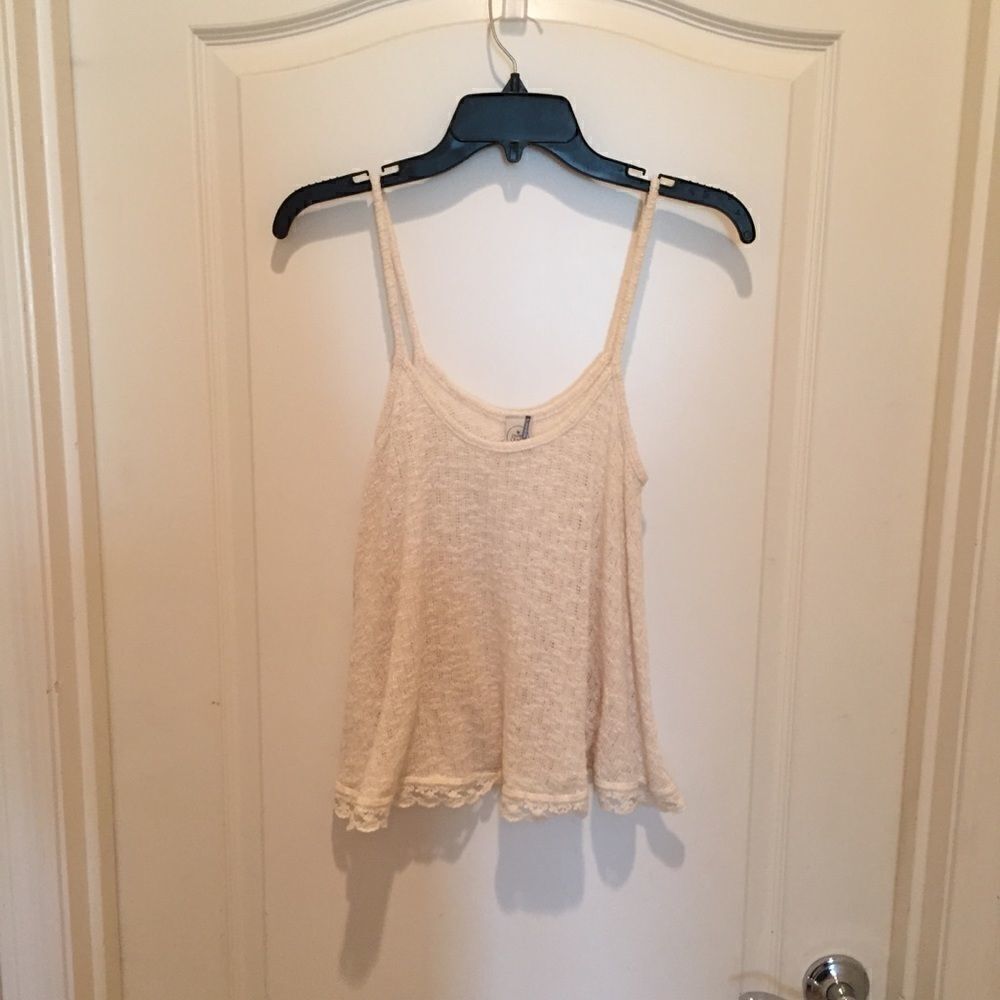 Paper Crane Cream Colored Tank